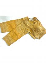 Milan Silk Golden Traditional Wear Embroidery Work Blouse